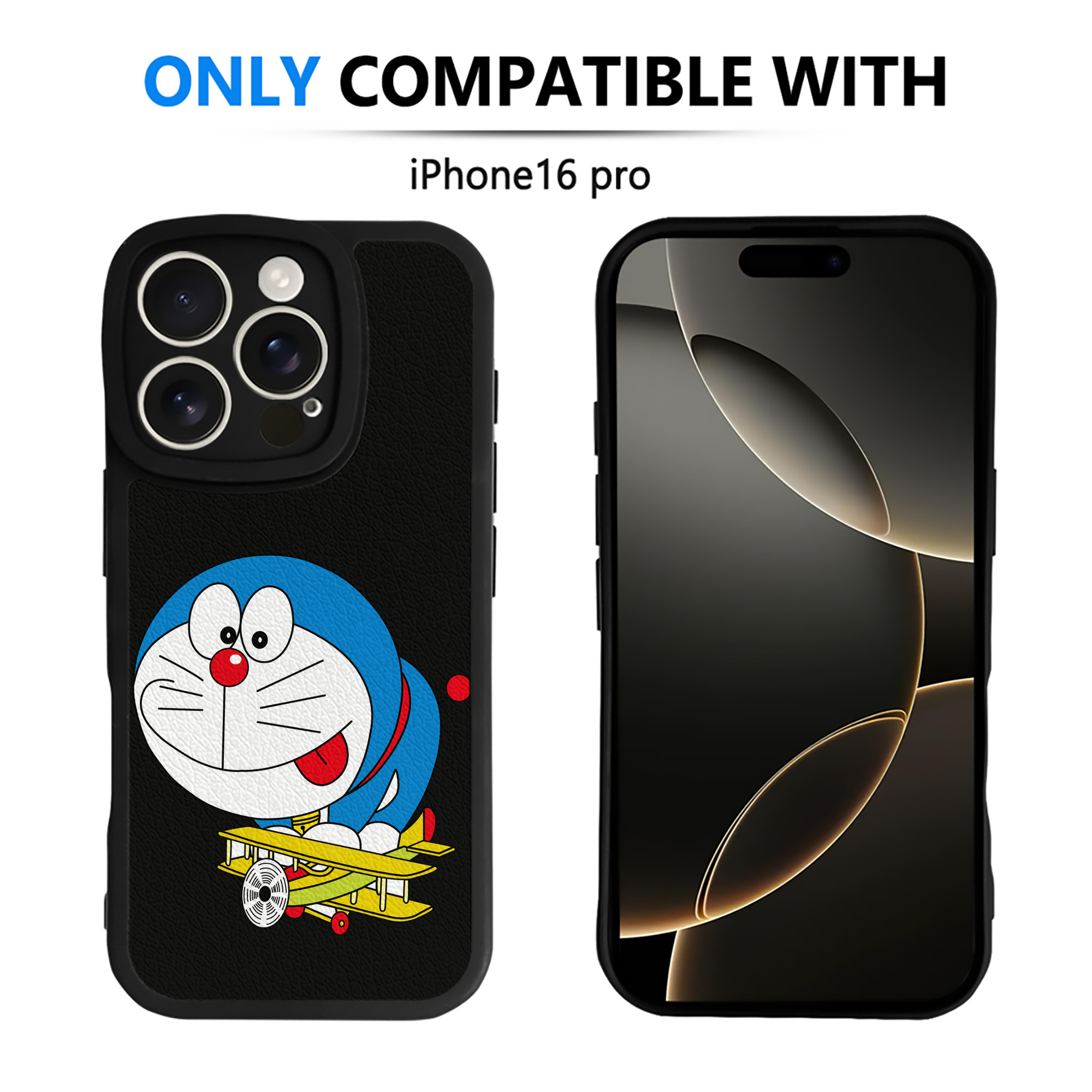 （画像用） ドラえもん Doraemon 【iPhone 16シリーズ対応】シリコンスマホケース（レザー調） 材質：シリコン